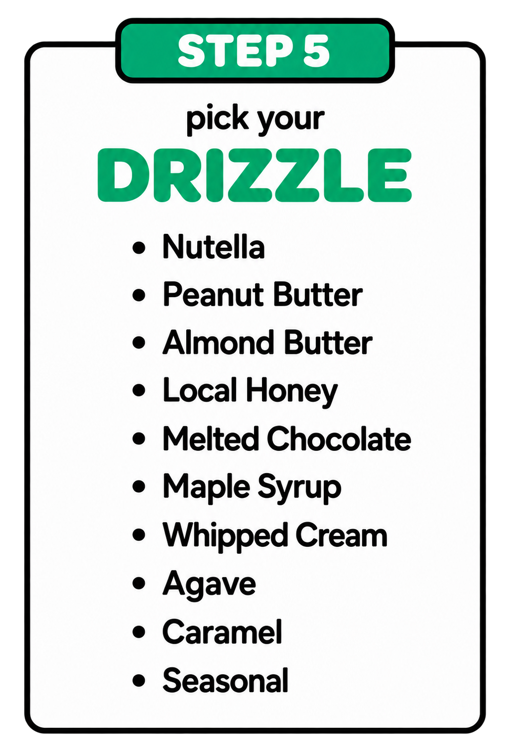 Step 5: Pick your drizzle